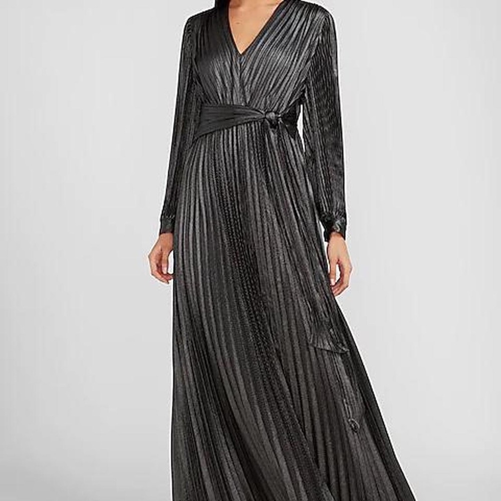 Grey metallic dress